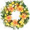 24 Inch Summer Floral Wreath for Front Door, Wreath with Dahlias and Daisies, Flower Home Wreath Decor for Outdoor and Indoor Farmhouse Decoration